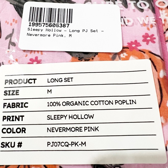Printfresh Sleepy Hollow Long Organic Cotton PJ Set - Picture 5 of 5